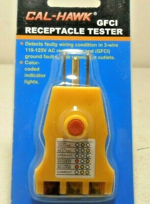 Electrical Tester Outlet Receptacle  Faulty Wire Finder Color Coded Wall Plug