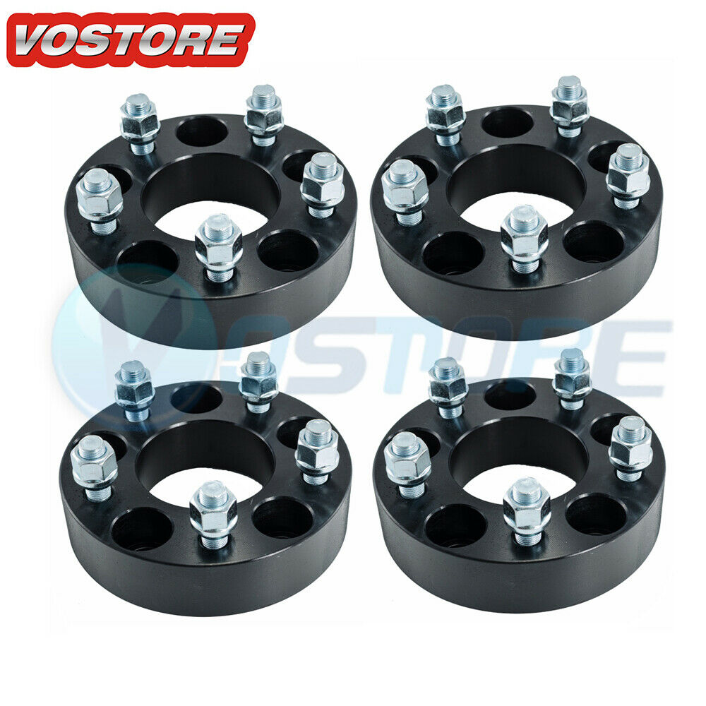 4pcs 1.5" 5x4.5 Black Wheel Spacers Fit Ford Mustang Ranger Lincoln Mark 7 Mazda