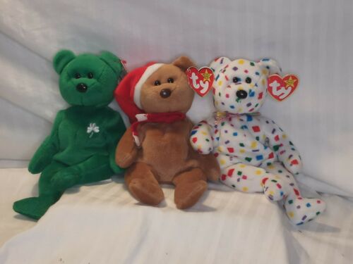 Ty Beanie Babies Lot With Tags Trio Vintage
