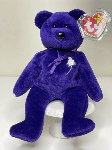 Ty Beanie Babies Princess Diana Of Whales Bear Toy - Rare Hard To Find!