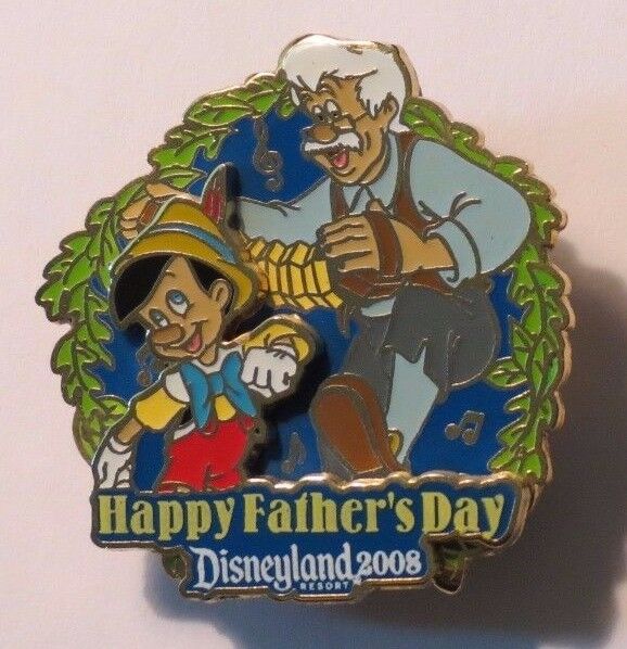 Disney Dlr Happy Father's Day 2008 Geppetto & Pinocchio Dancing Le 1000 Pin