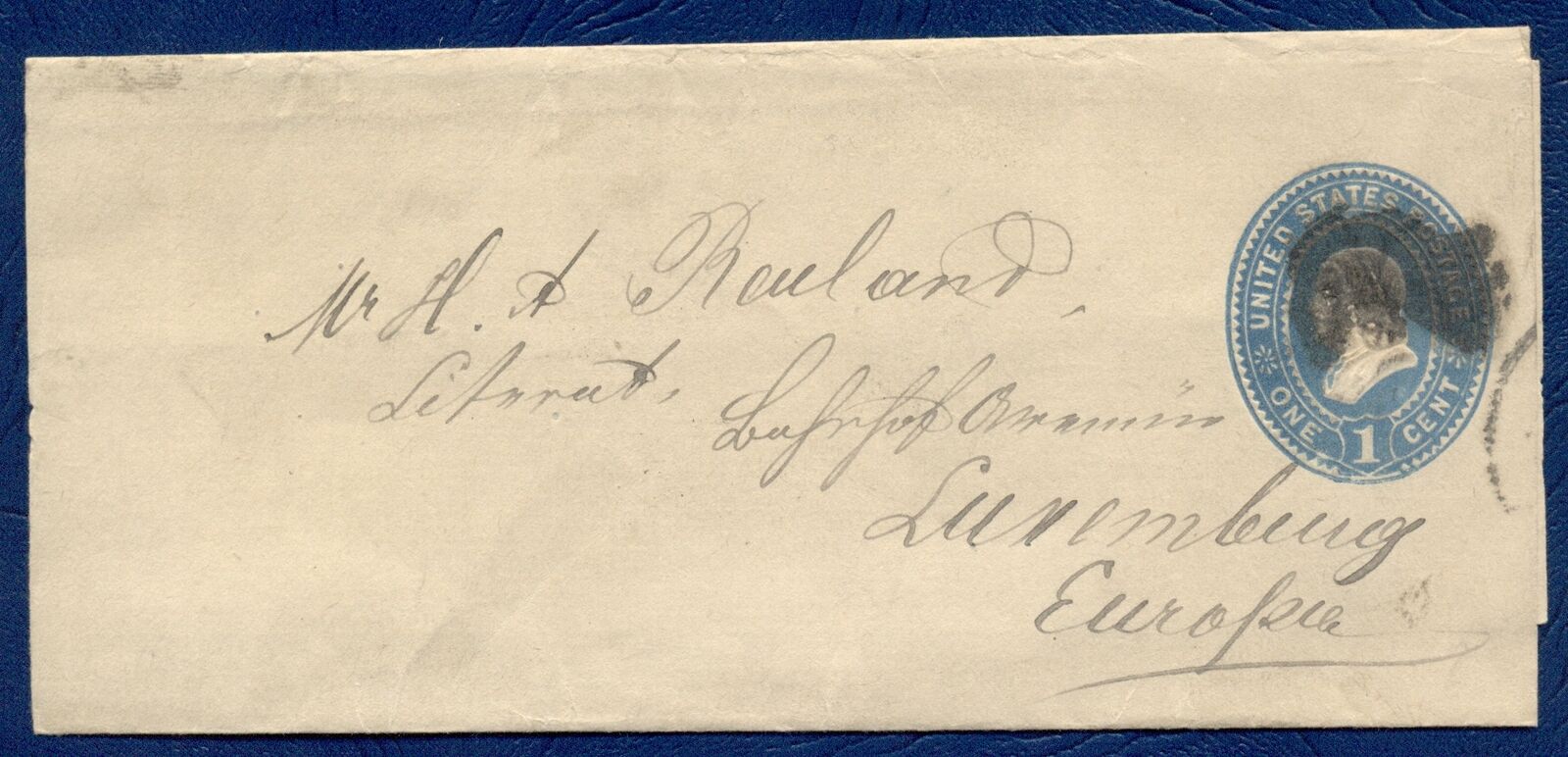 Us: 1887-94 Printed Matter Wrapper To Luxembourg; Scarce Destination, Sc W301