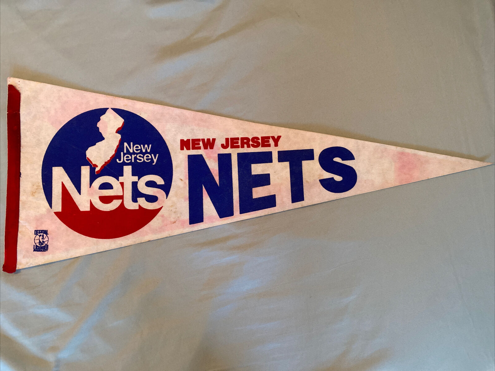 Authentic Vintage New Jersey Nets Nba Licensed Felt Pennant 30 Inch New Flag