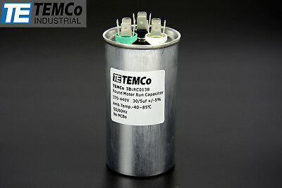 Temco 30+5 Uf/mfd 370-440 Vac Volts Round Dual Run Capacitor 50/60 Hz -lot-1