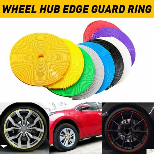 Wheel Hub Rim Trim Tire Ring Auto Guard Rubber Sticker Strip Edge Protector 26ft
