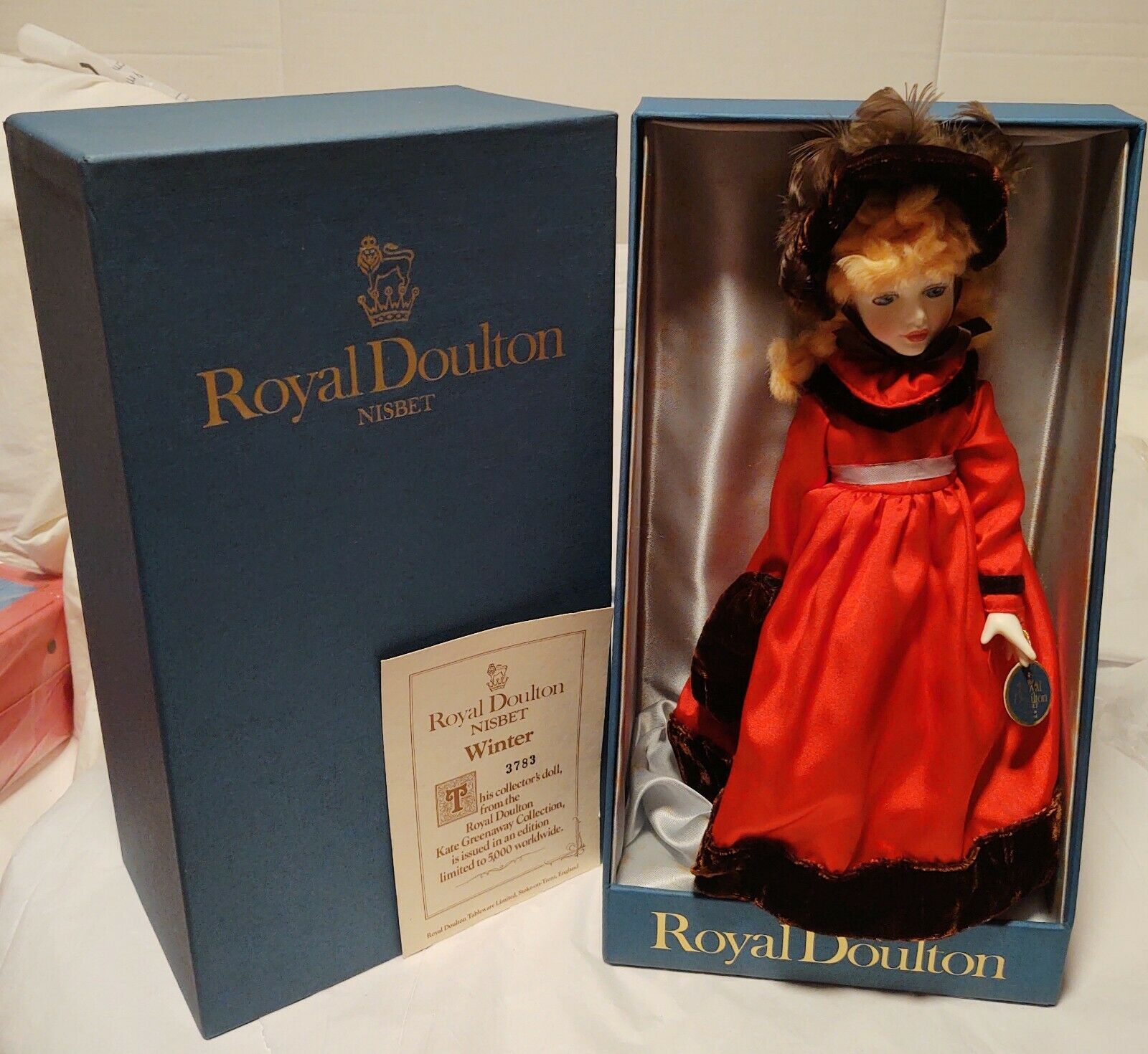 Royal Doulton Nisbet Doll Named Winter Shoulder Head/cloth/ #3783 Signed