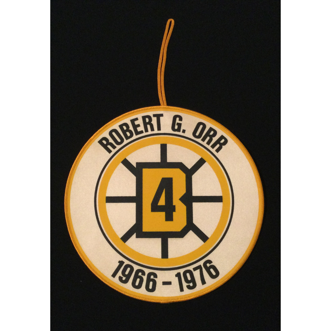 Bobby Orr #4 Boston Bruins 1966-76 Retirement Banner (8 Inches Round)