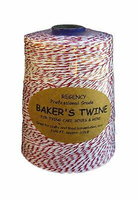 Bakers Twine Cotton And Polyester 1 1/2" 2300 Foot Roll Red & White