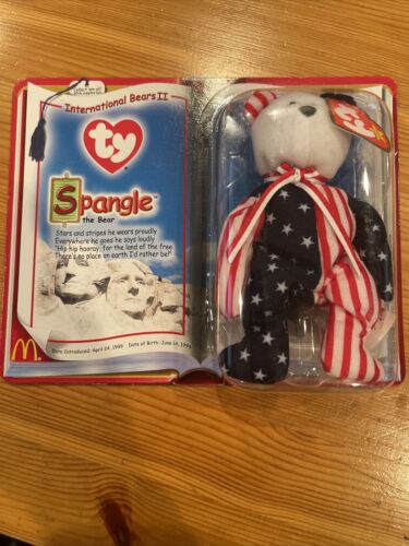 Rare Ty Beanie Babie -spangle The Bear Mcdonalds -1999 In Original Package