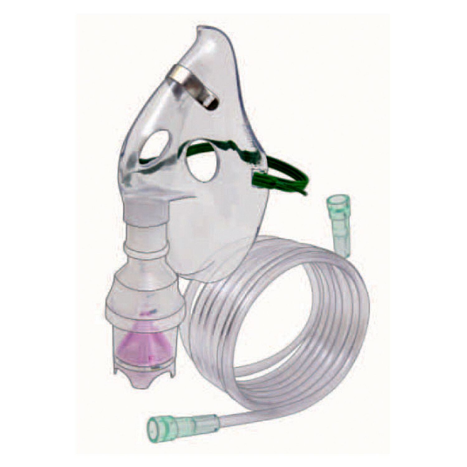 5 New Adult Aerosol Masks With Full Kits Includes Tubing, Med Cup