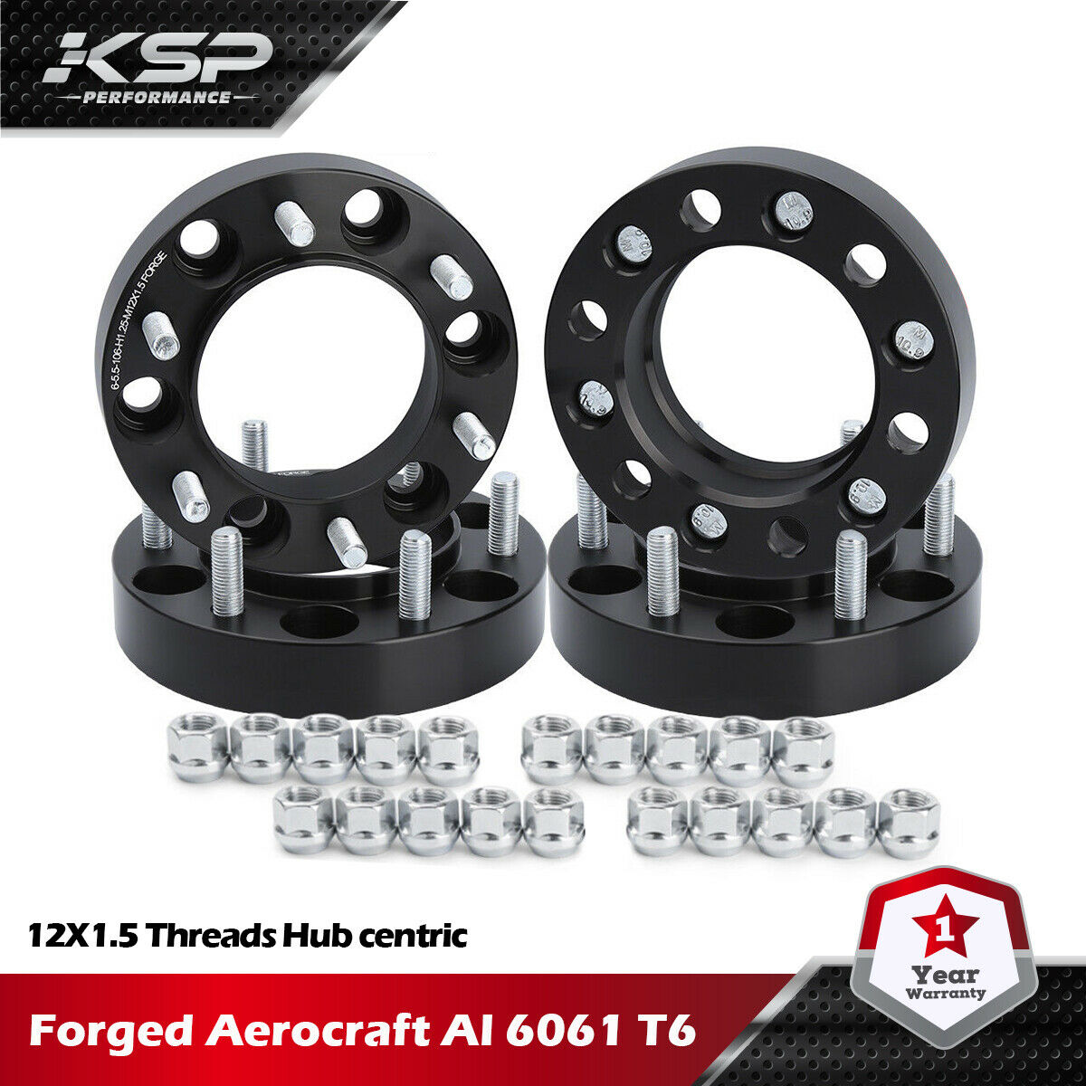Ksp 4pc 1.25" 6x5.5 Wheel Spacers Hub Centric 6x139.7mm 106mm Fit For Tacoma Fj