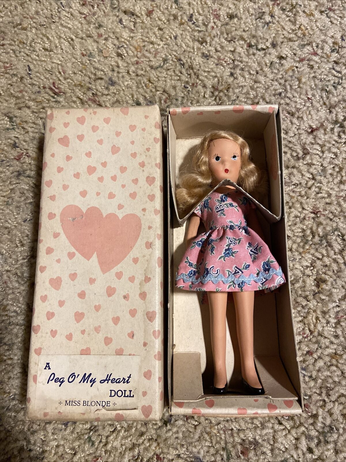 7- 1940s Kerr & Hinz Peg O My Heart Dolls Painted Bisque Miss Blonde