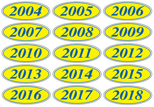 Oval Model Year Stickers, Windshield Stickers For Car Dealers, Car Lots