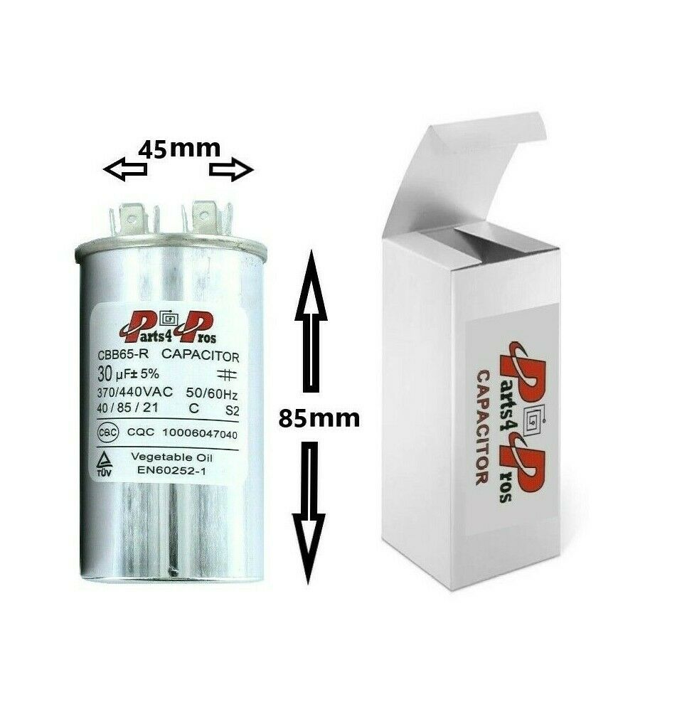 30 Uf Mfd 370/440 V Ac High Quality Oil Filled Motor Run Capacitor 45x85mm