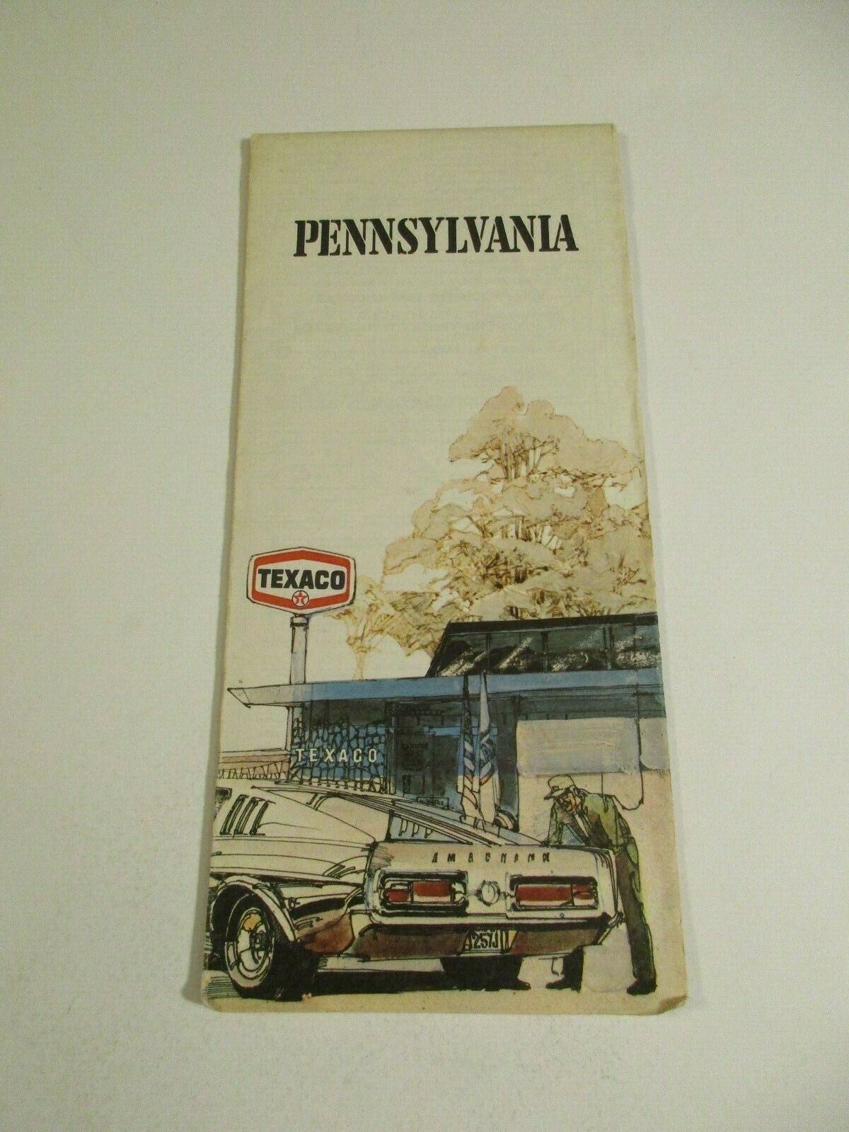 Vintage 1975 Texaco Pennsylvania State Highway Gas Station Travel Road Map-box 6