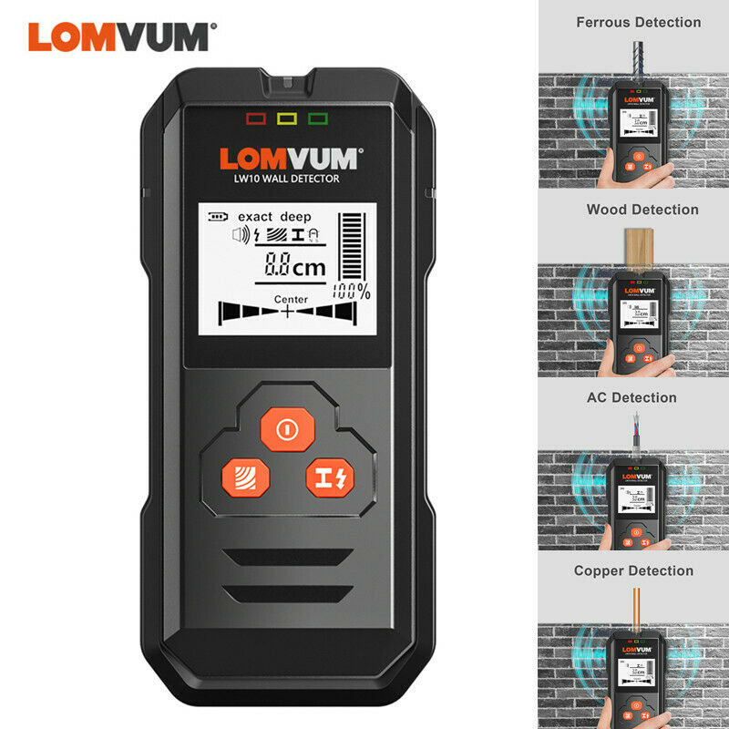 Lomvum Digital Wall Detector Metal Wood Studs Finder Ac Cable Live Wire Scanner