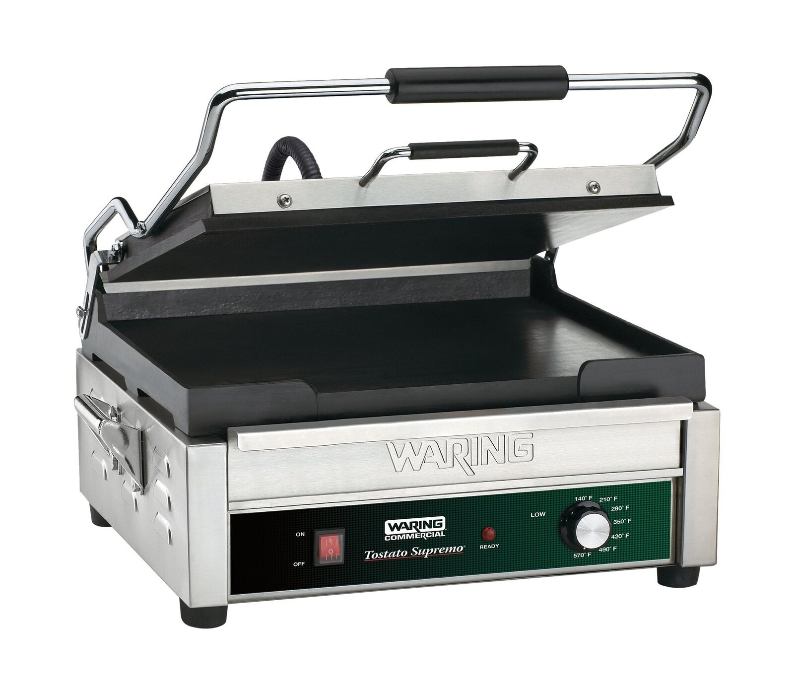 Waring Commercial Wfg275 Full Sized 14" X 14" Flat Toasting Grill, 120v, 1800...