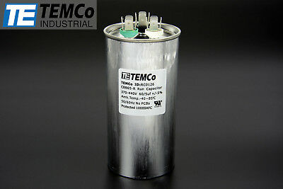 Temco 60+5 Uf/mfd 370-440 Vac Volts Round Dual Run Capacitor 50/60 Hz -lot-1