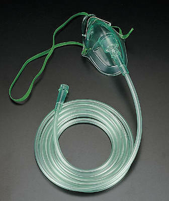 New Adult Oxygen Mask Medium Concentration With 7 Foot Tubing Included!