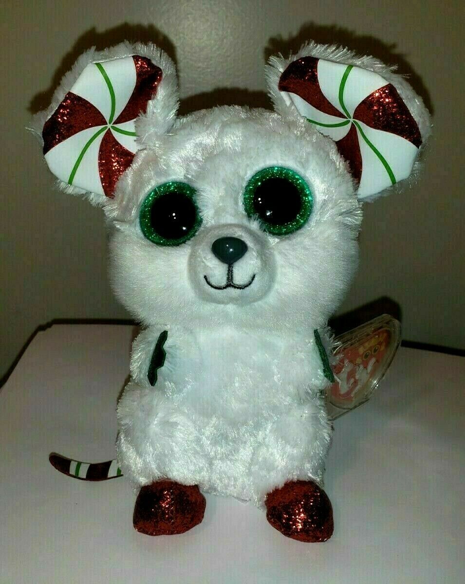 Ty Beanie Boos - Chimney The Christmas Mouse (6 Inch) New Mwmt