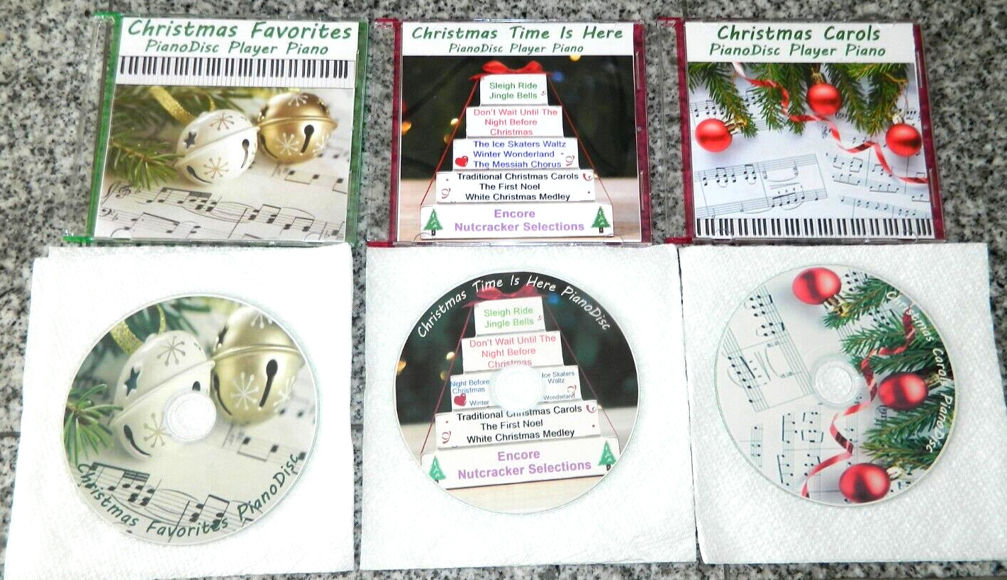 Pianodisc Christmas Carols 3 Disk Cd Set Of 42  Player Piano  Christmas Songs