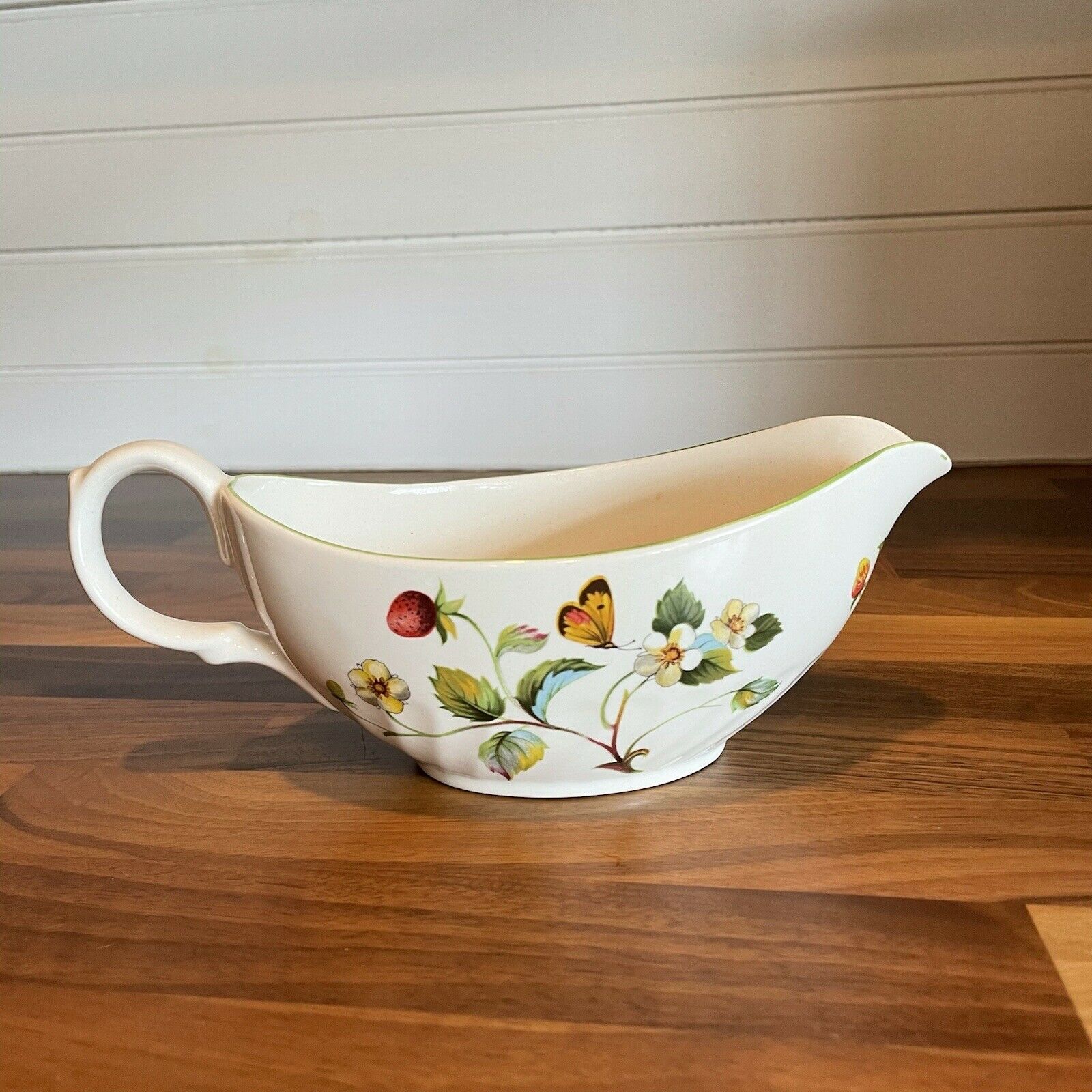 Vintage James Kent Old Foley Strawberry And Butterfly Gravy Boat Made In England