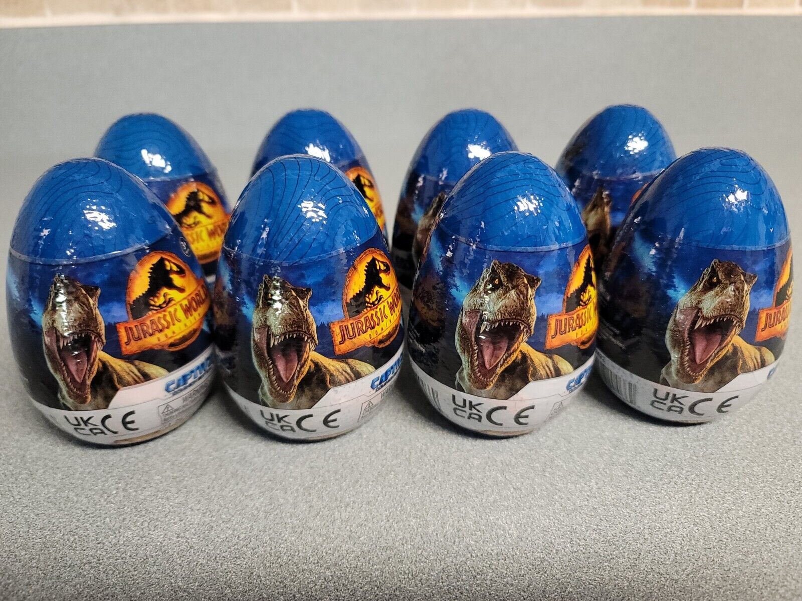 🦖 Great Price Lot Of 8 Blue Jurassic World Dominion Captivz Dinosaur Egg 🥚 🦖